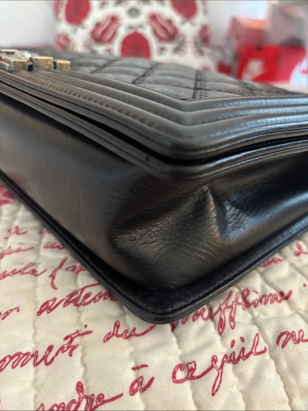 CHANEL Wild Stitch Boy Bag Large with Ruthenium Hardware/Chain (2013-14)
